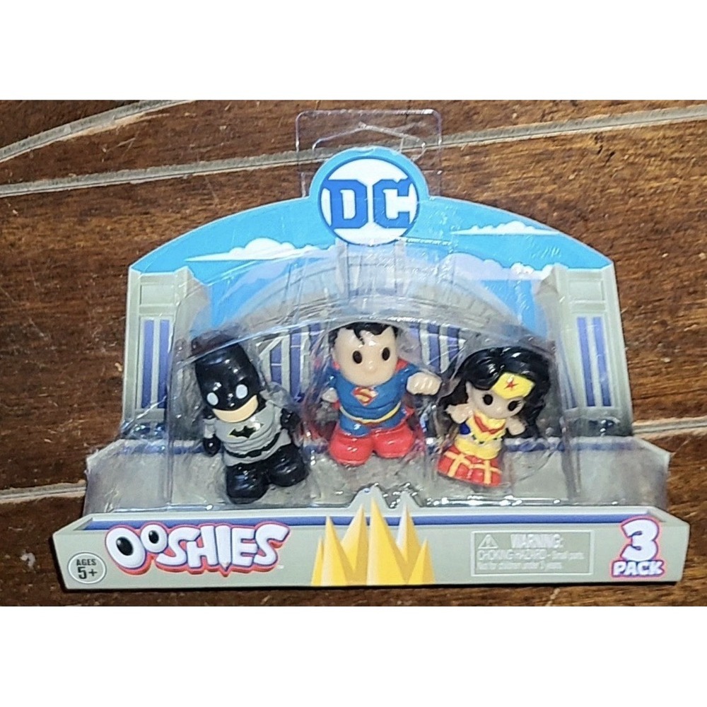 Ooshies 3pk DC BATMAN, SUPERMAN, WONDER WOMAN 1.5" Figures!‎ #26315
